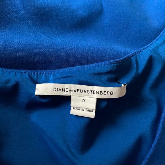 Diane von Furstenberg Bevin Blue Sheath Dress sz 0 - Picture 8 of 14